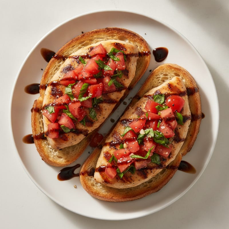Tomato Basil Bruschetta with Balsamic Glaze