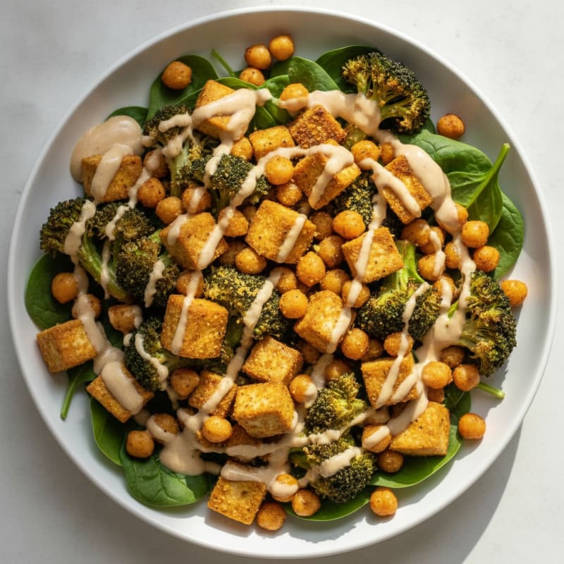 Roasted Vegetable and Chickpea Bowl