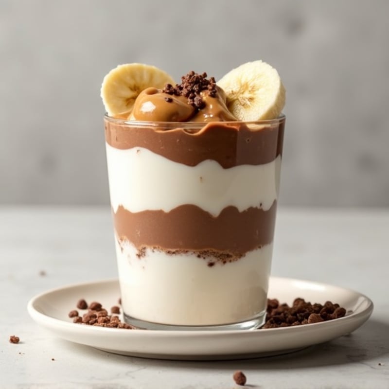 Creamy Peanut Butter Chocolate Protein Parfait