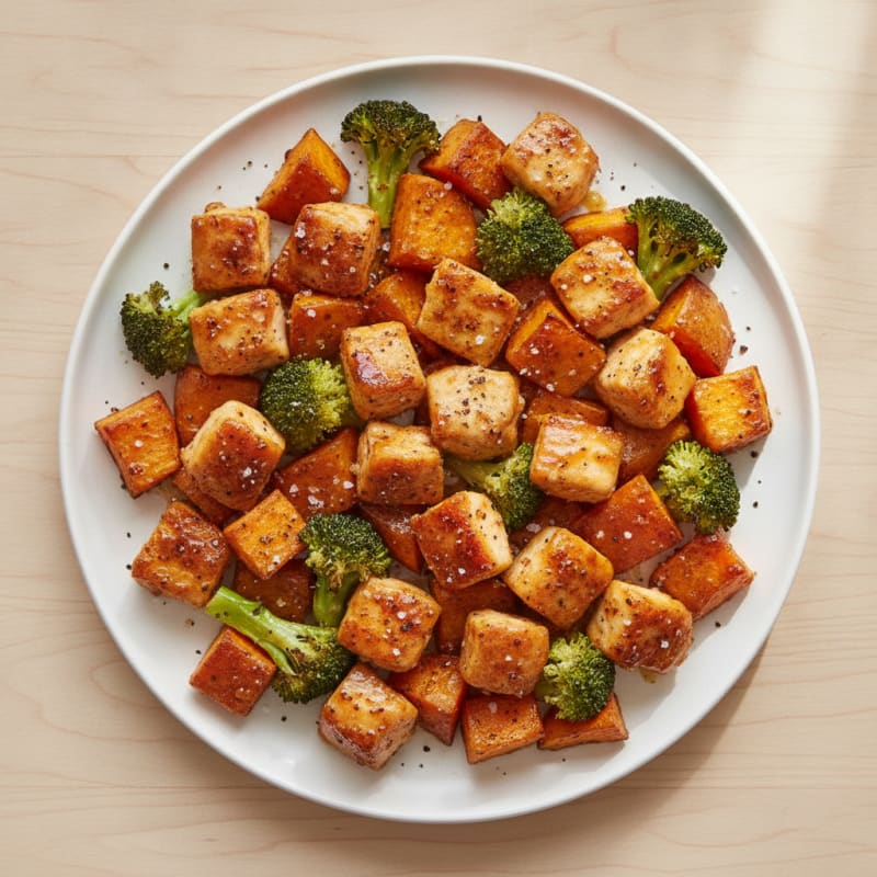 Sheet Pan Honey-Garlic Chicken and Sweet Potatoes