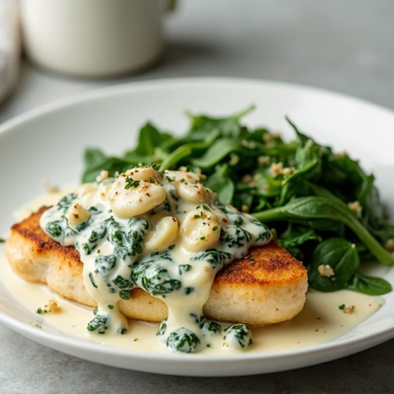 Creamy Baked Chicken with Spinach and Artichoke