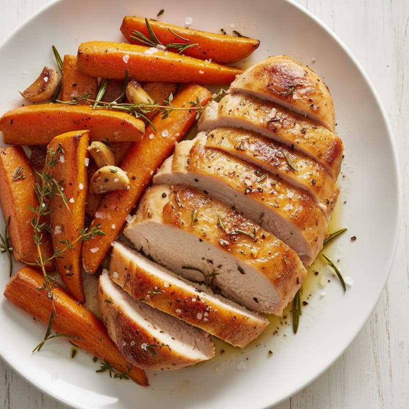 Garlic Herb Roasted Chicken with Root Vegetables