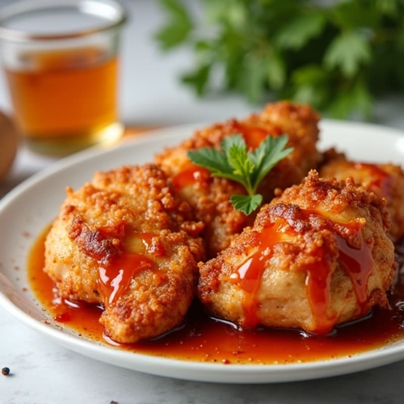 Crispy Baked Chicken with Sweet and Spicy Glaze