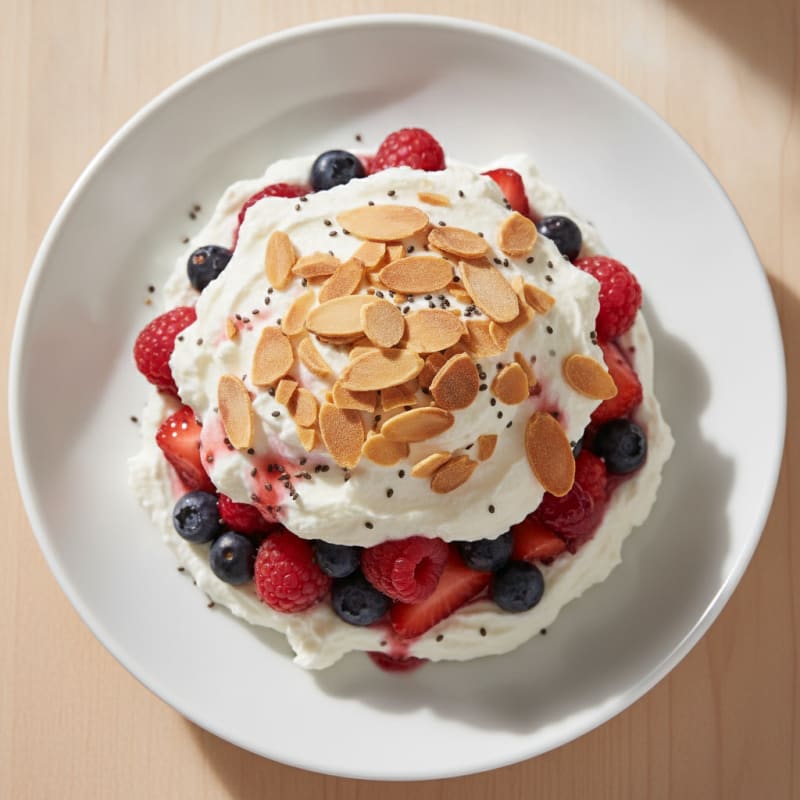 Greek Yogurt Protein Parfait with Mixed Berries