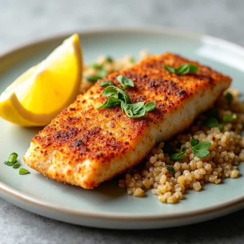 Crispy Blackened Catfish with Lemon