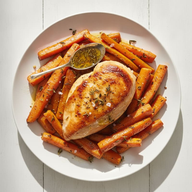 Garlic Herb Roasted Chicken with Root Vegetables