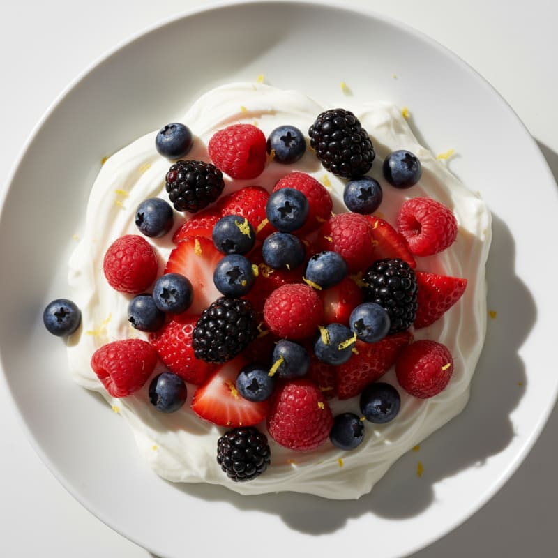 Silky Protein Yogurt Bowl with Mixed Berries