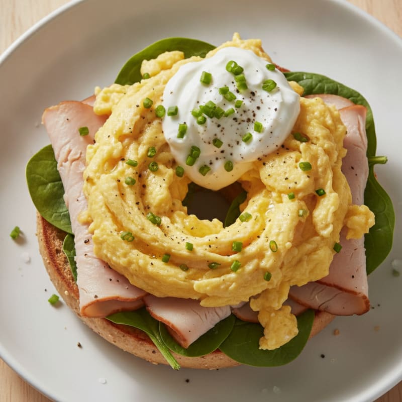 Royal Bagel with Scrambled Eggs