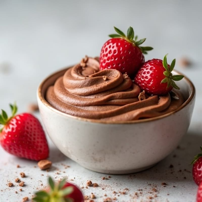 Silky Chocolate Protein Mousse with Greek Yogurt