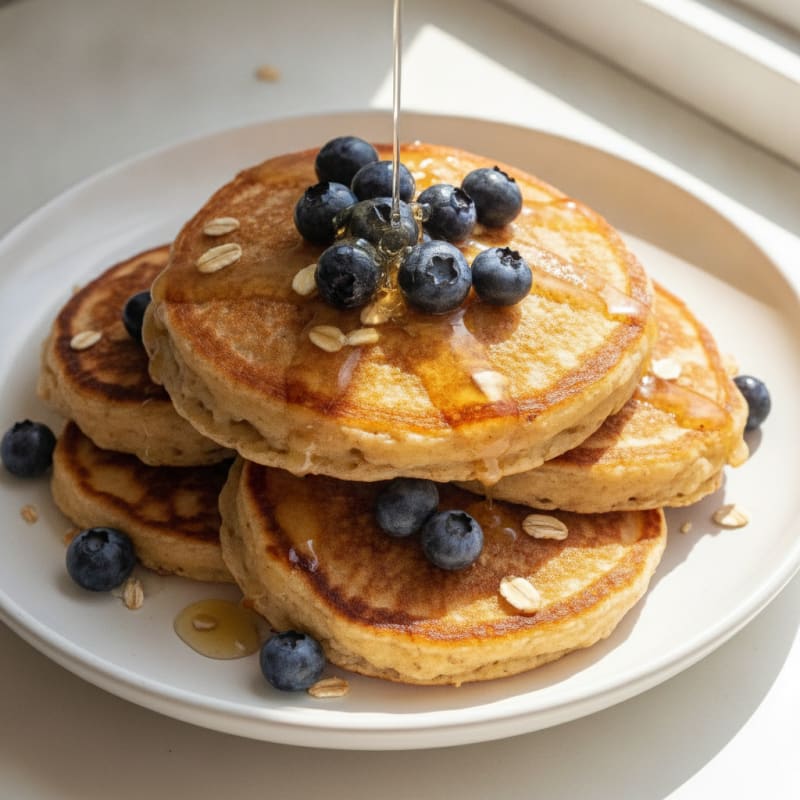 Cottage Cheese Oat Protein Pancakes