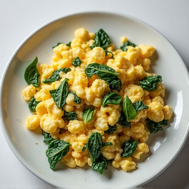 Egg White and Turkey Breast Scramble with Spinach