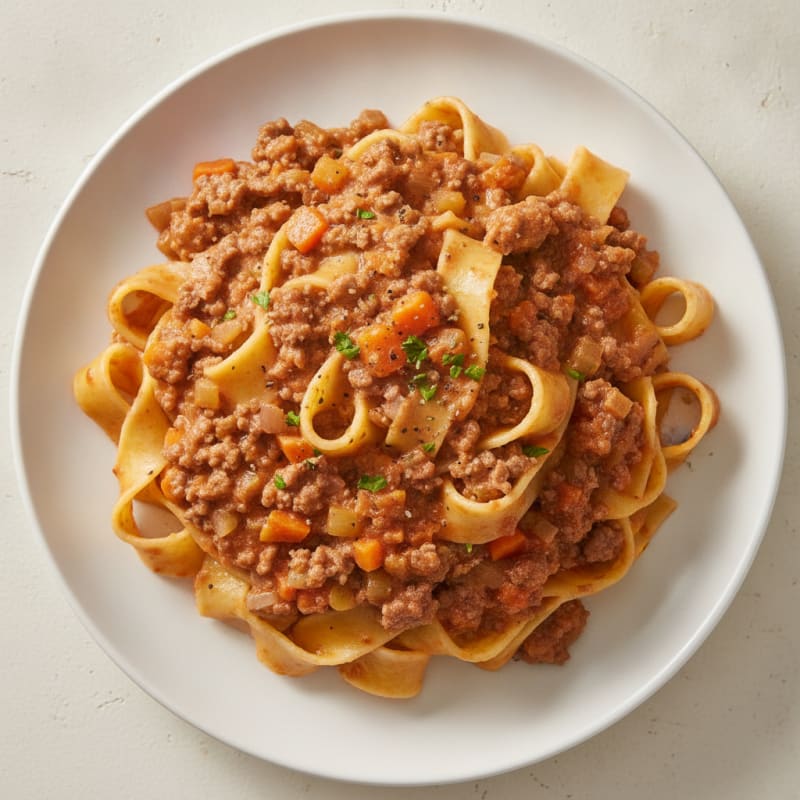 Hearty Beef Bolognese with Pappardelle Pasta