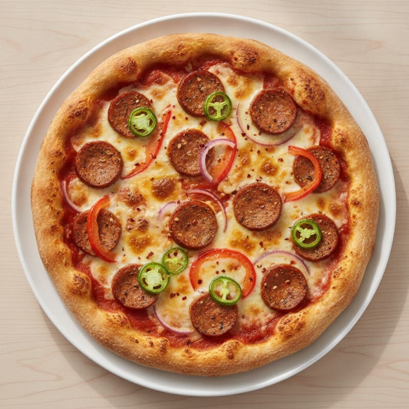 Spicy Chicken Sausage Pizza