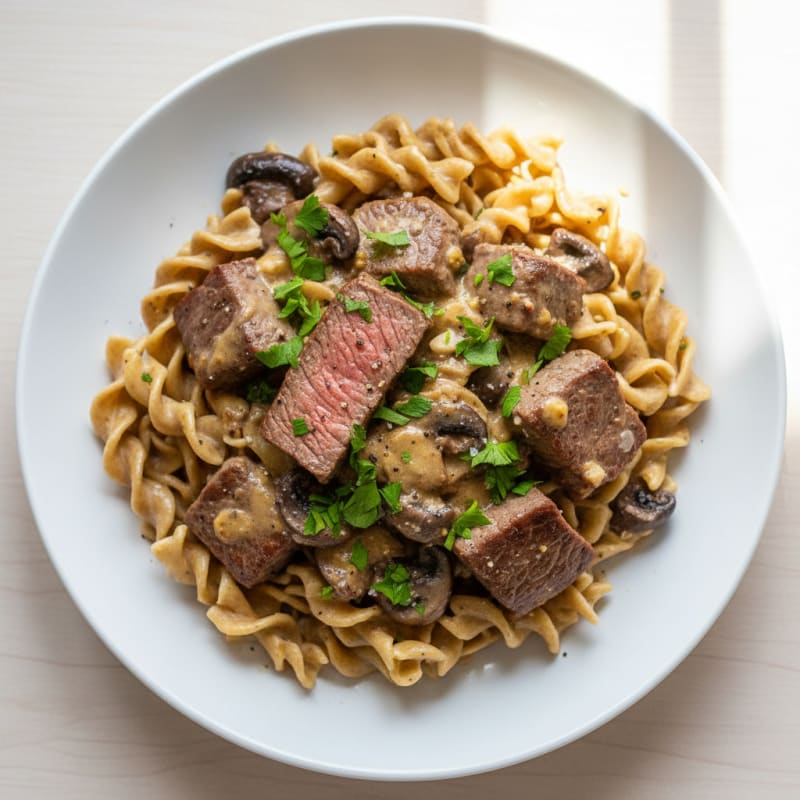Tender Beef and Mushroom Stroganoff