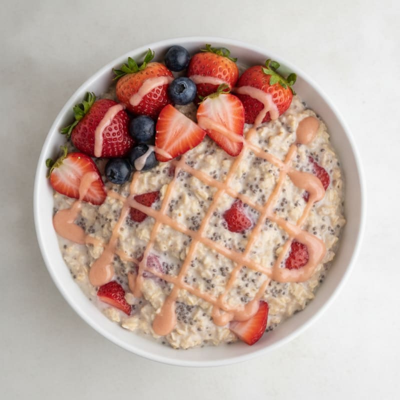 Strawberry Shortcake Overnight Oats