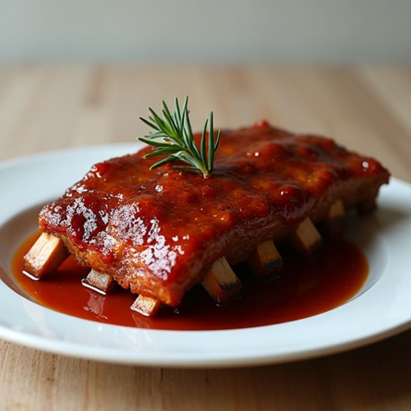 Tender Roasted Pork Ribs with Sticky BBQ Glaze