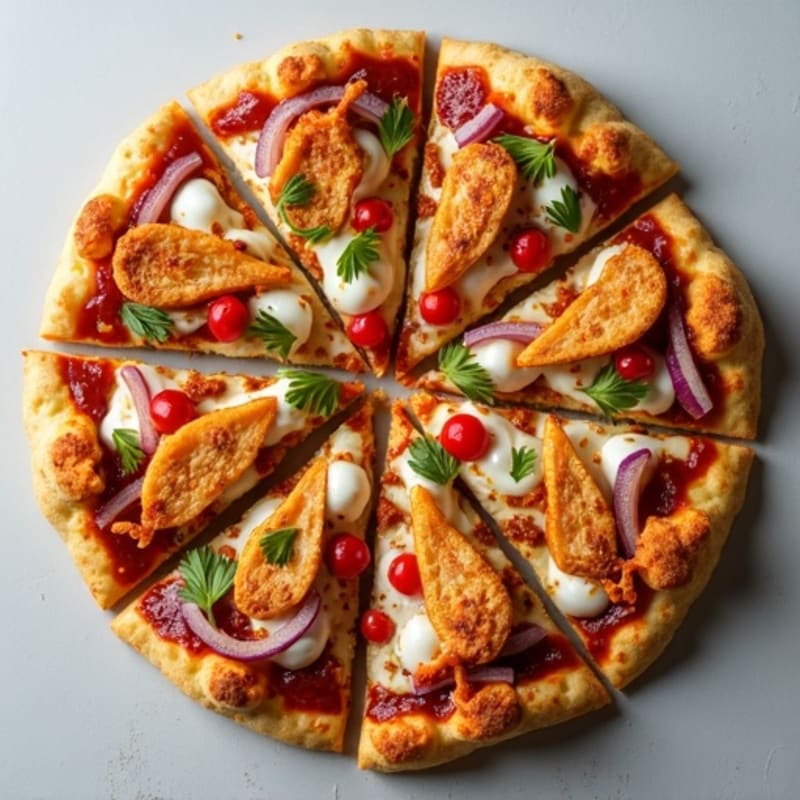 Grilled BBQ Ranch Chicken Pizza with Veggies