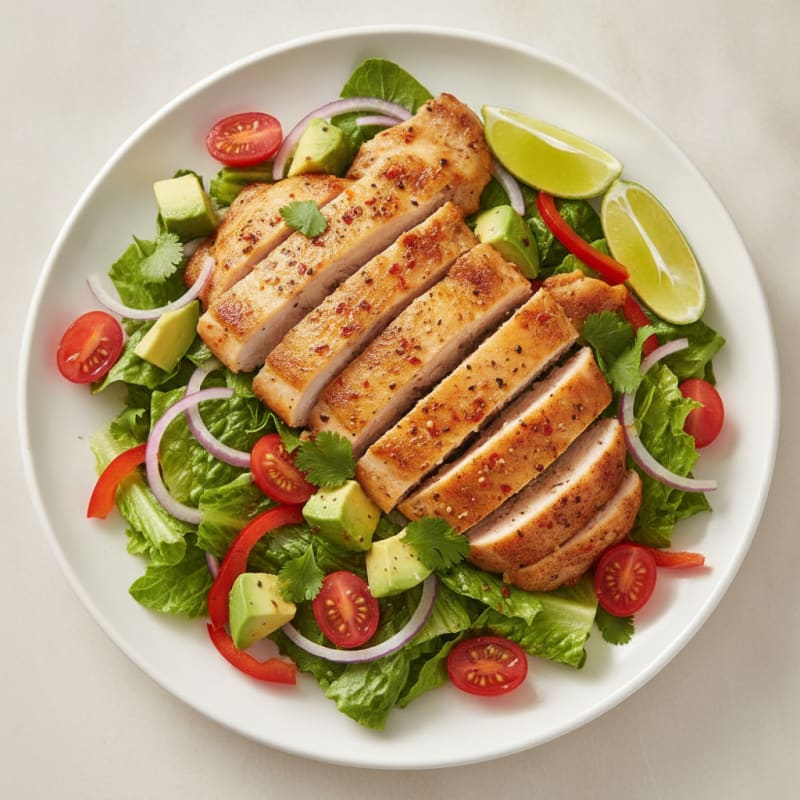 Baked Chicken Thigh Taco Salad