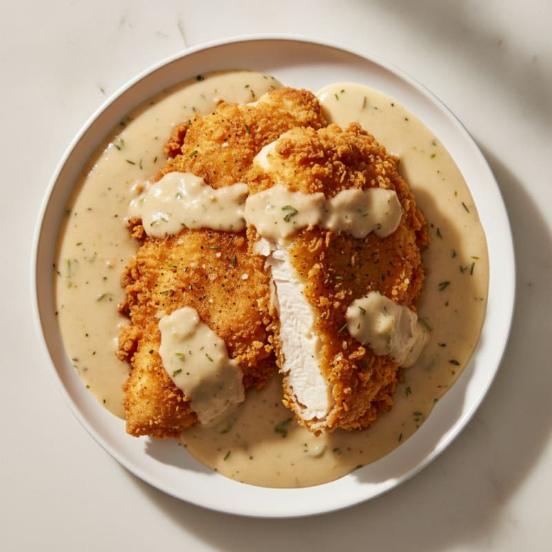 Buttermilk Fried Chicken with Creamy Gravy