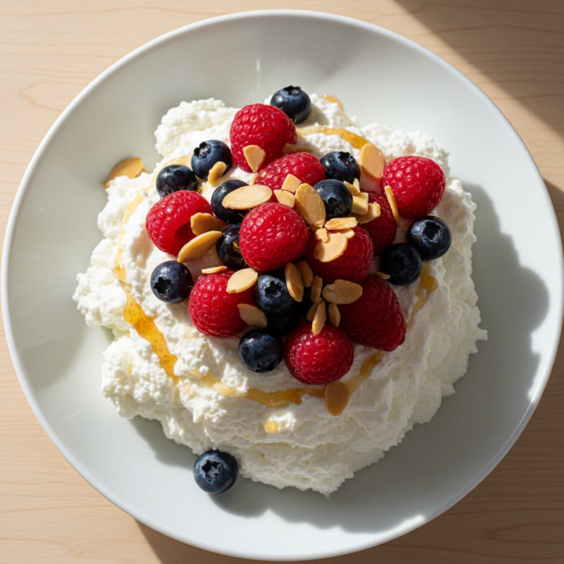 Greek Yogurt Protein Mousse with Fresh Berries