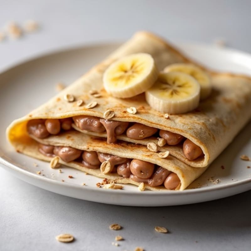 Protein Crepes with Creamy Cacao-Hazelnut Banana Filling