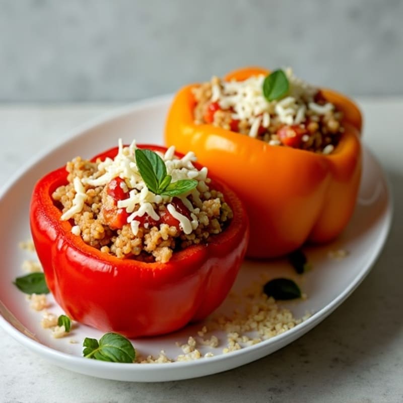 Hearty Lean Ground Turkey Stuffed Bell Peppers