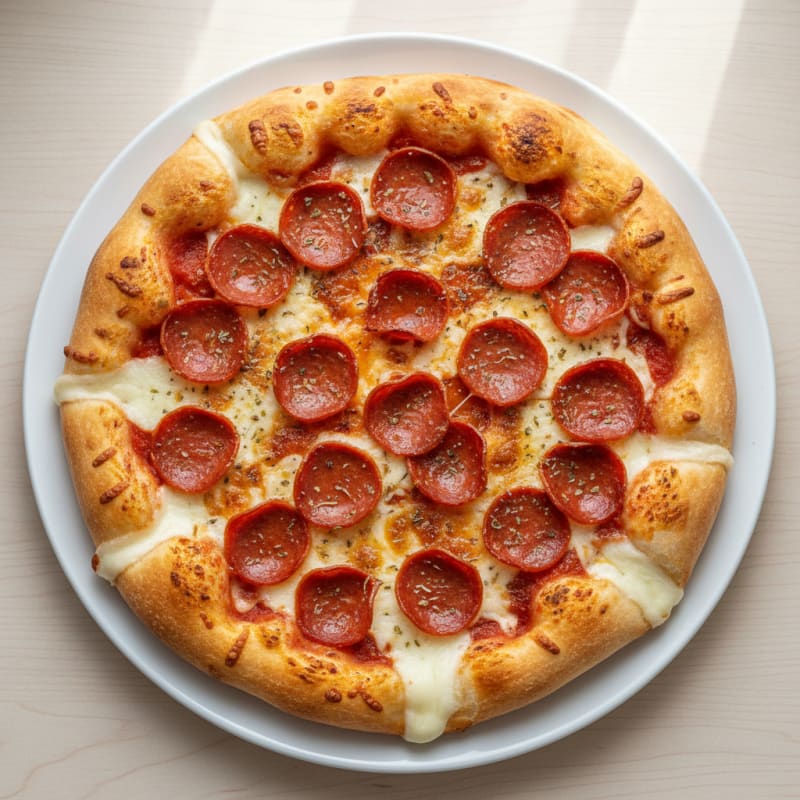 Crispy Pepperoni Stuffed Crust Pizza
