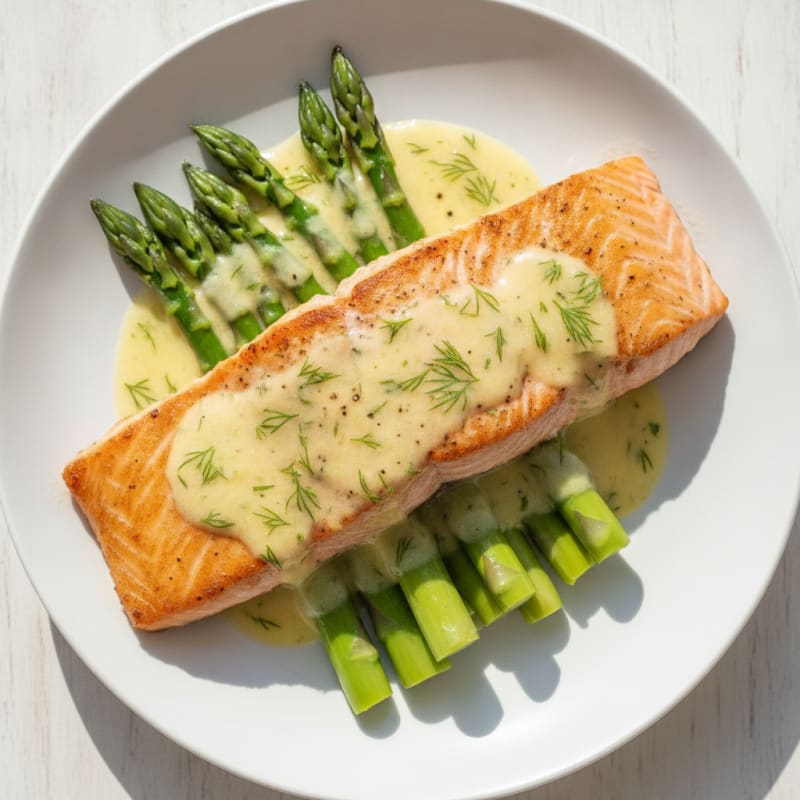 Pan-Seared Salmon with Lemon-Dill Sauce