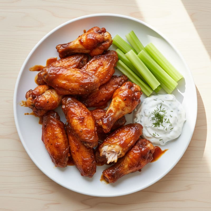 Spicy BBQ Glazed Chicken Wings