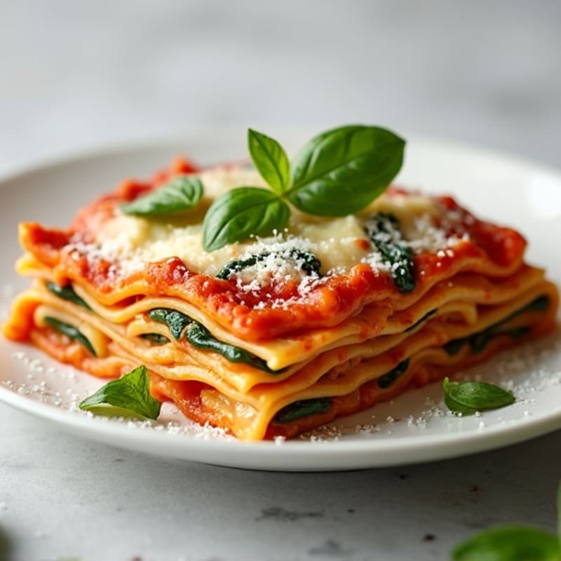 Lean Ground Turkey Lasagna with Spinach and Creamy Ricotta