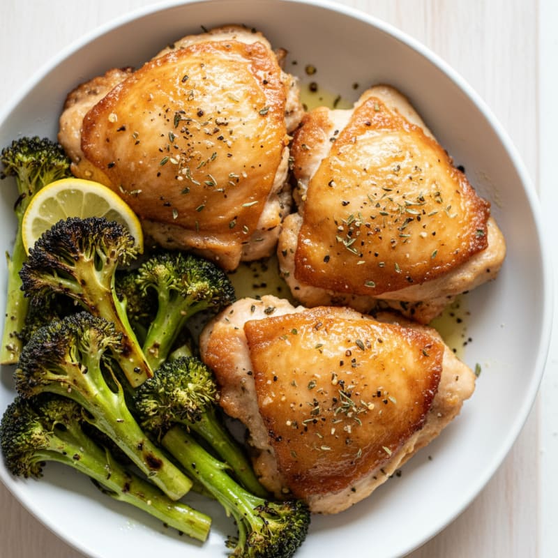 Crispy Air-Fried Chicken Thighs with Herbs