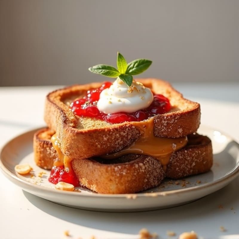 Crispy Almond-Crusted PB&J French Toast