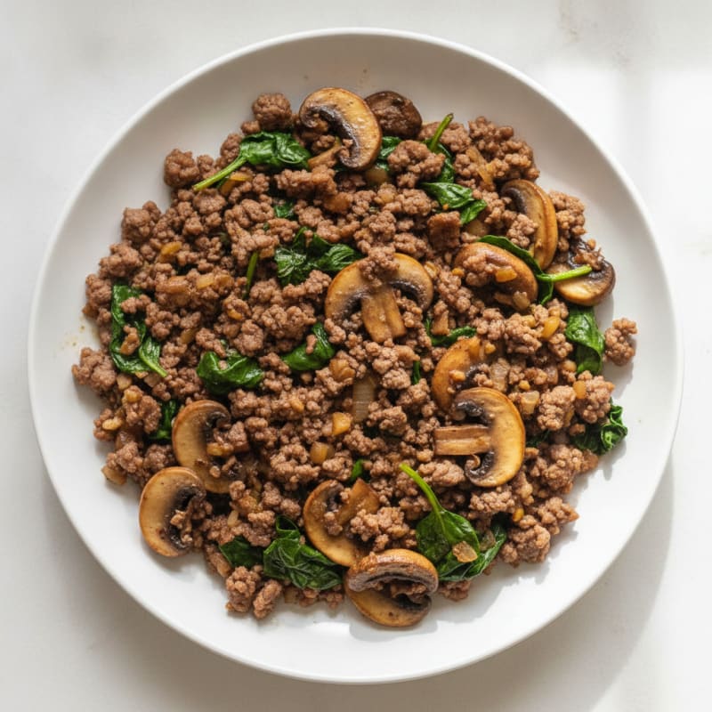 Savory Ground Beef and Mushroom Skillet