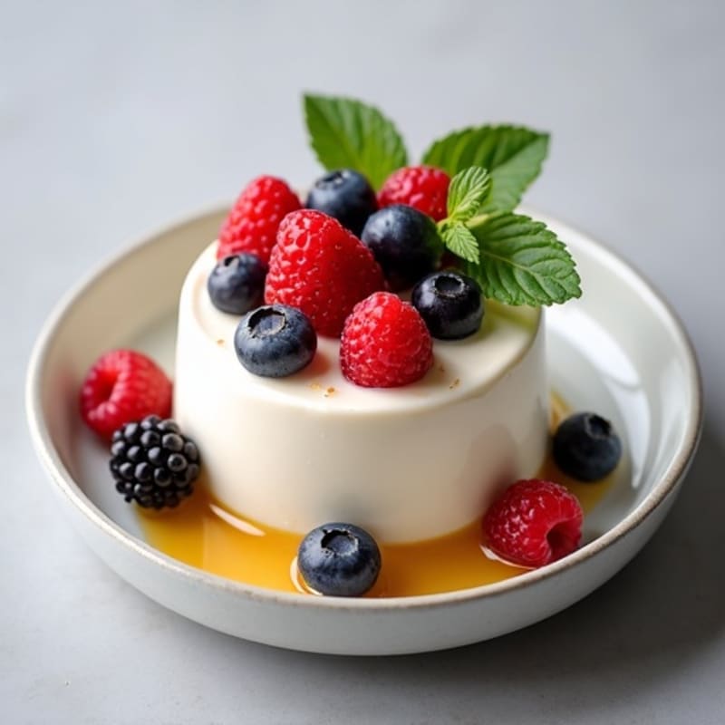 Silky Greek Yogurt Protein Mousse with Berries