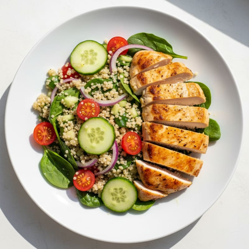 Lemon Herb Chicken and Quinoa Salad