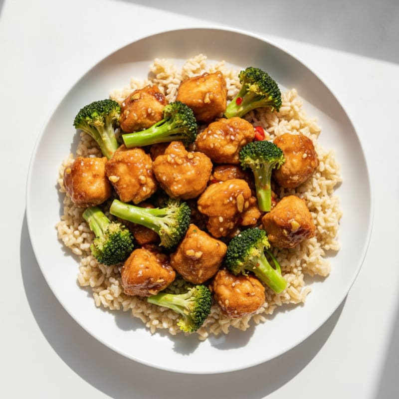 General Tso's Chicken with Broccoli