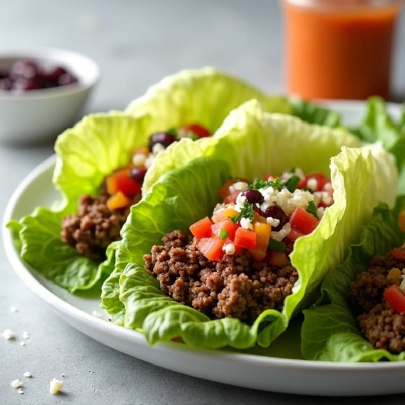 Lean Ground Beef Tacos with Fresh Salsa and Crispy Lettuce