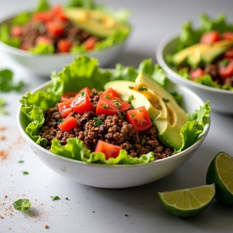 Seasoned Smashed Beef Taco Bowls