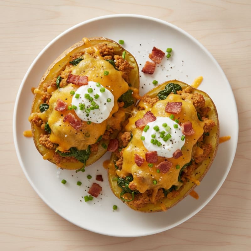 Bacon Cheddar Stuffed Potatoes