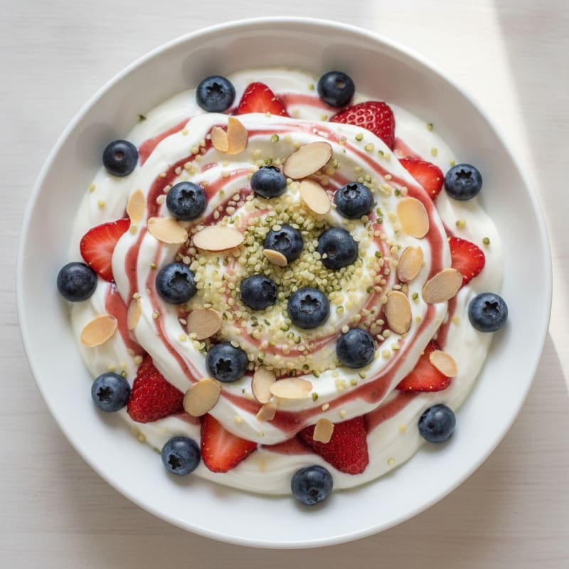 High-Protein Yogurt Parfait with Berries