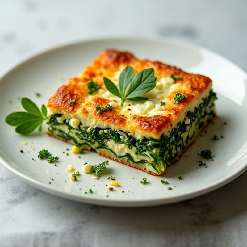 Crispy Spinach Feta Herb Bake