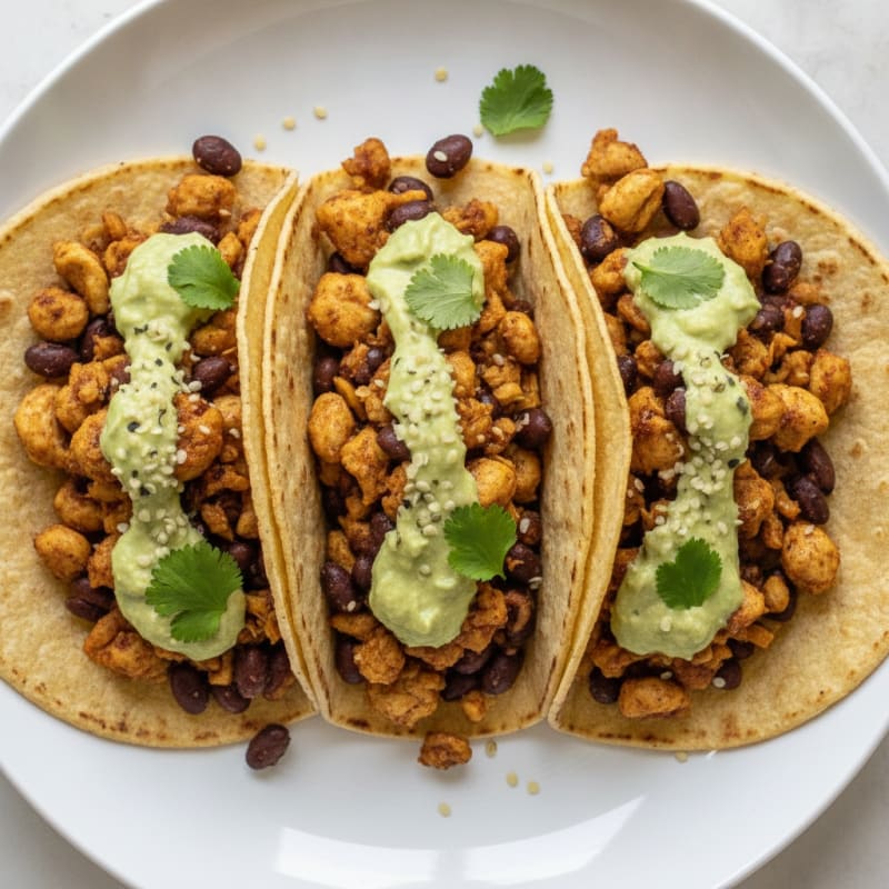 Jackfruit Tacos with Avocado Crema