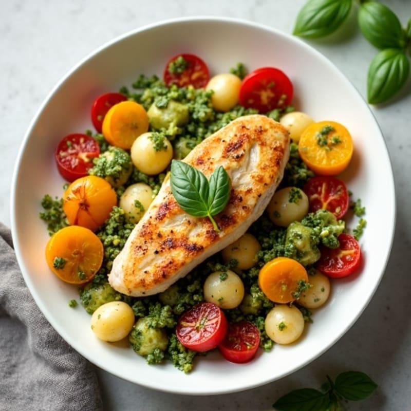 Chicken Pesto Gnocchi with Roasted Vegetables