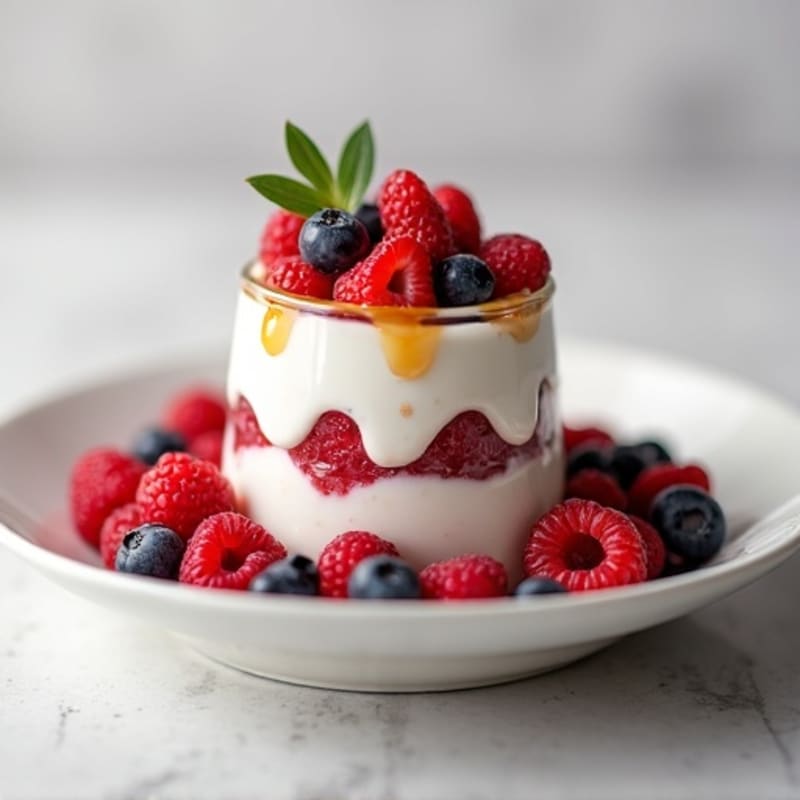 Creamy Greek Yogurt Protein Parfait with Mixed Berries