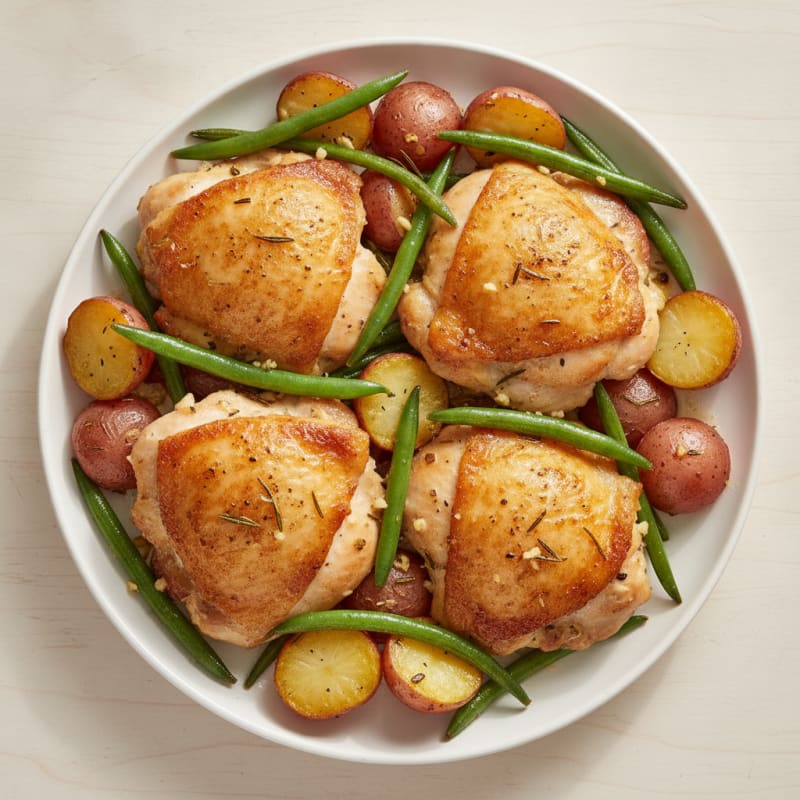 Roasted Chicken Thighs with Red Potatoes