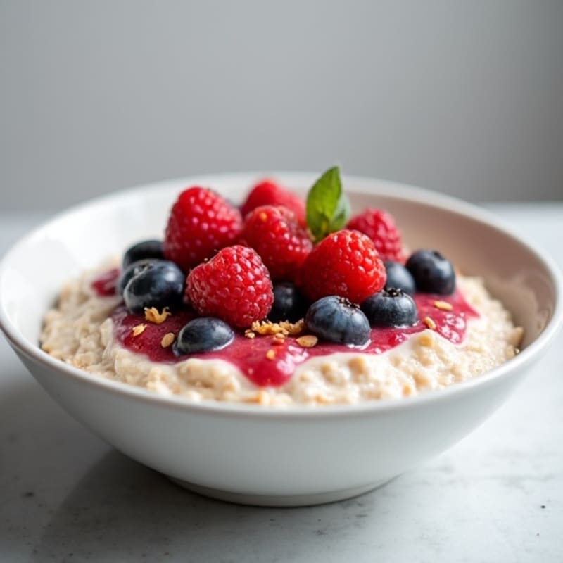 Overnight Oats with Greek Yogurt and Vanilla Protein