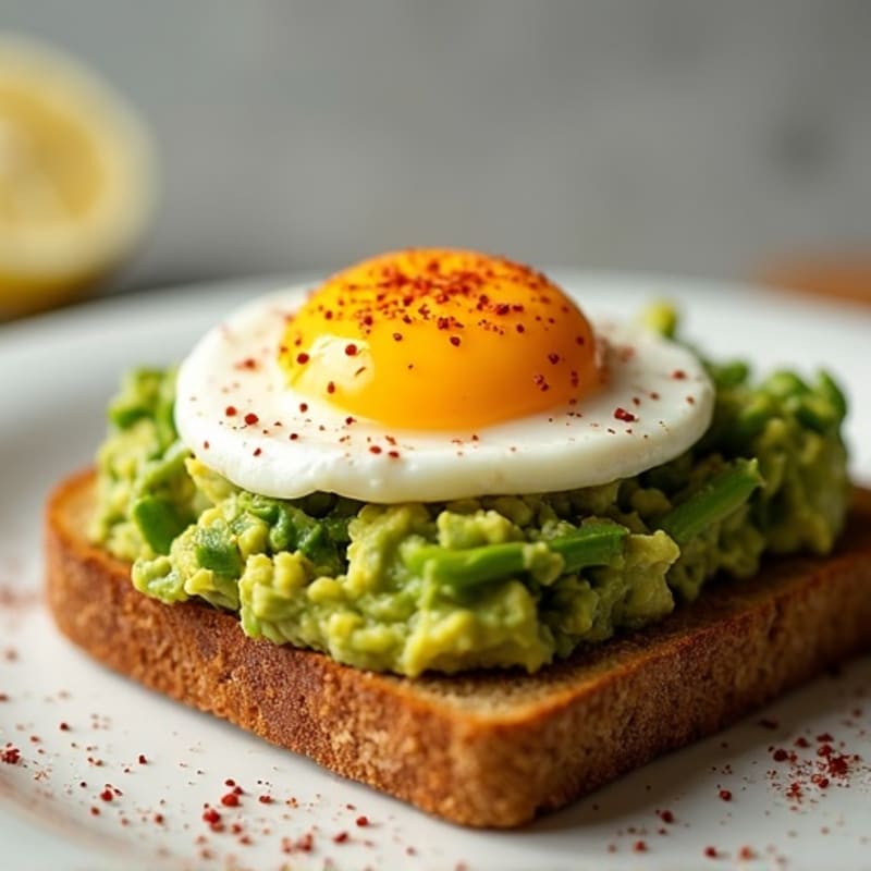 Smashed Avocado Toast with Soft-Poached Eggs