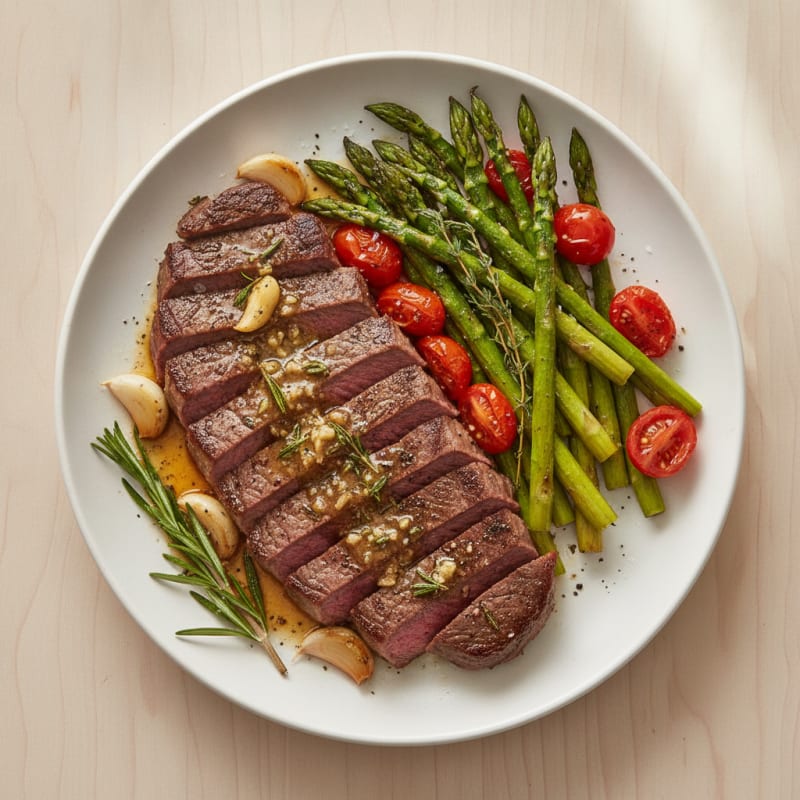 Pan-Seared Steak with Garlic Herb Butter