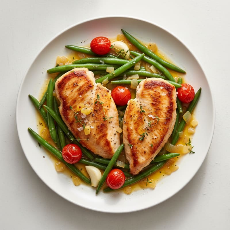 Tender Braised Chicken with Green Beans
