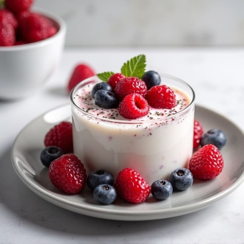 Creamy Greek Yogurt Protein Pudding with Berries